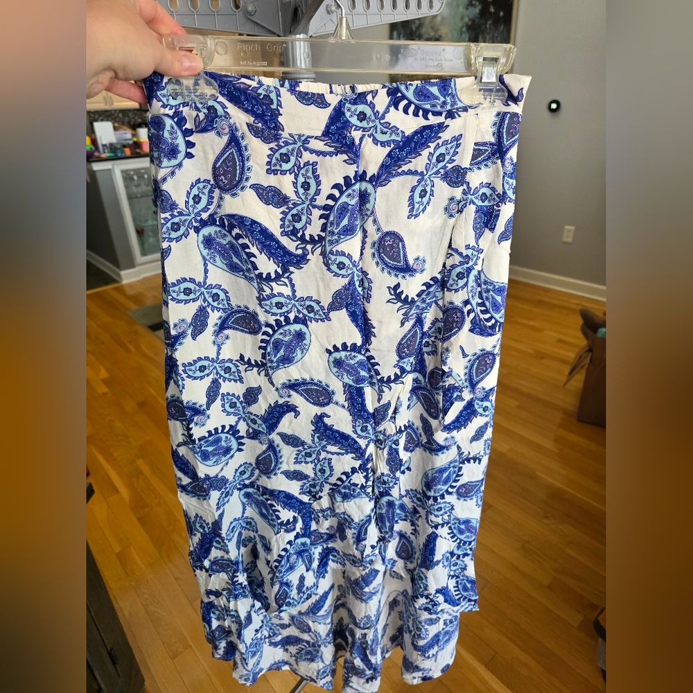 Charlotte Russe Blue and White Floral Skirt